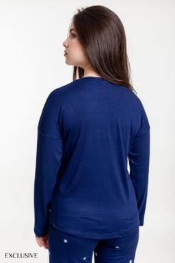 Pyjama Tracy: Pull Col Rond & Pantalon Étoilé en Coton