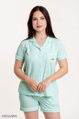 Colette Pyjama Été Pastel: Chemise & Short Coton