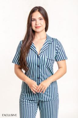 Pyjama Elisa en Coton Pastel : Chemise Pantalon Été