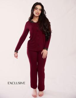 Pyjama Nirvana Aubergine Coton
