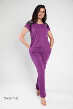 Pyjama Été Nirvana Mauve en Coton