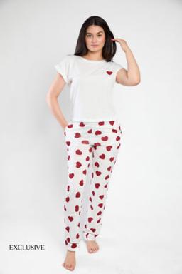 Pyjama Femme Été Amour : Pyjama 3 Pièces Chemise , Pantalon & Short