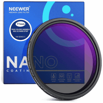 NEEWER 77 mm True Colors Hard Stop Variable ND Filter ND2-32