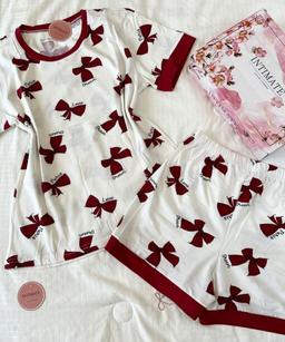 Pyjama Short Demi Manches Coton Papillons