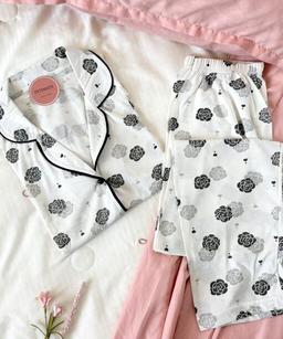 Pyjama Chemise Imprimé Fleurs