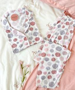 Pyjama Chemise Imprimé Cercles