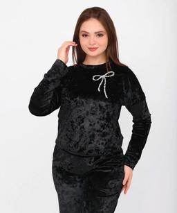 Pyjama Jogging Velours & Paillette Argenté