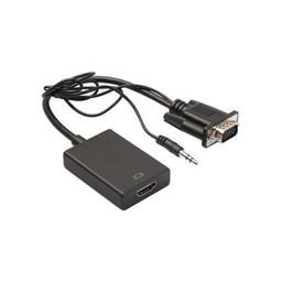 CONVERTISSEUR Adaptateur VGA MÂLE VERS HDMI FEMELLE SORTIE 1080 P HD+AUDIO TV AV HDTV