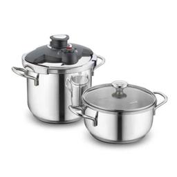 Cocotte KORKMAZ Alessa A178 7 Litres + Faitout 4L Inox