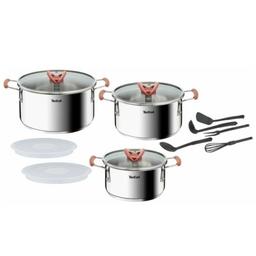 CUISINE Batterie 13 PCS FAITOUTS 18 20 24 + COUVERCLE + USTENSILES Inox