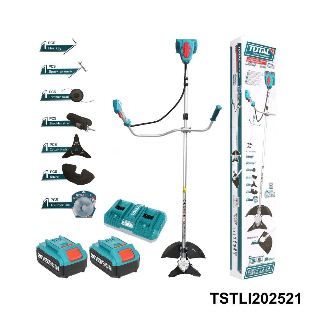 TOTAL debrousailleuse sans fil x2 batterie TSTLI202521