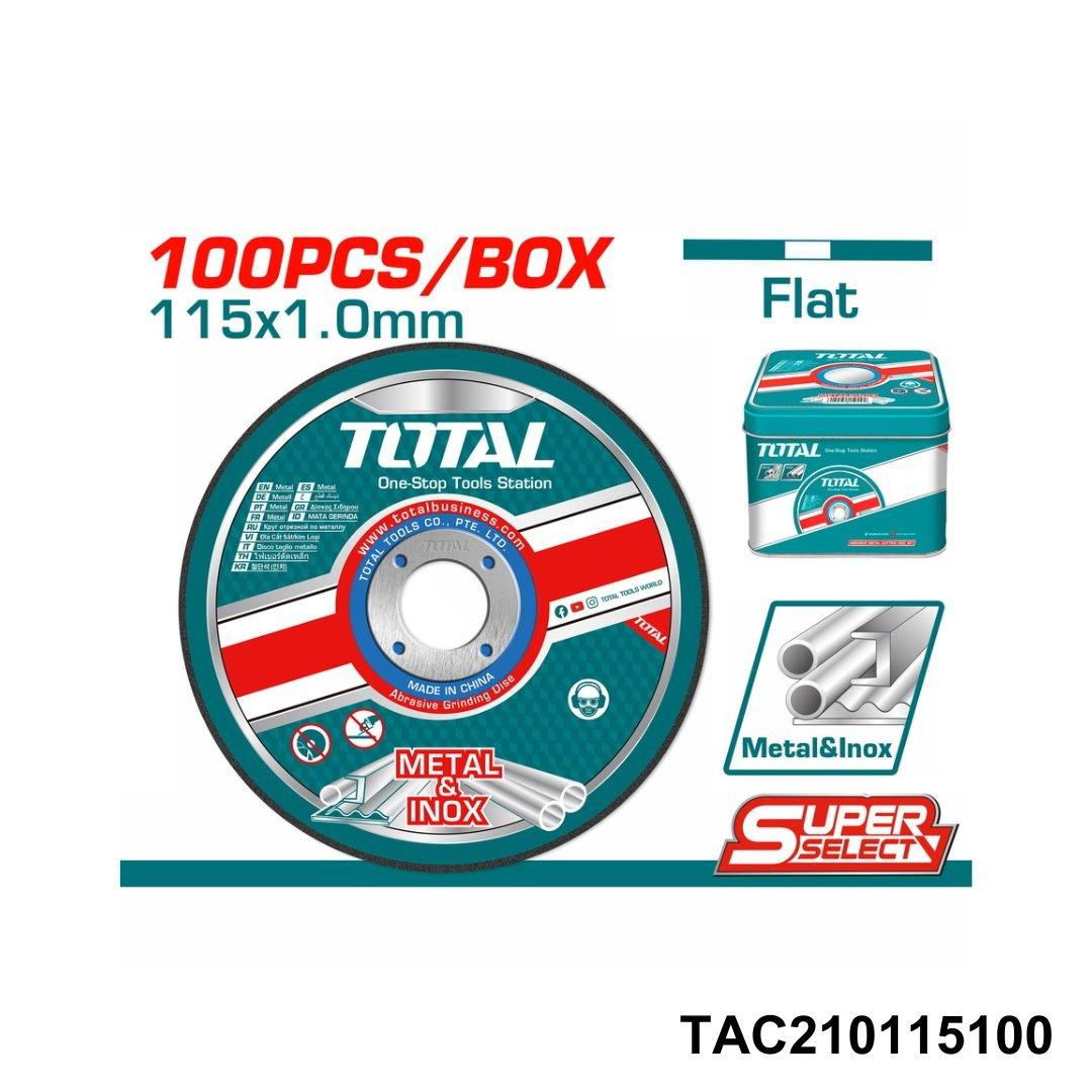TOTAL pack 100 pcs disque inox TAC210115100