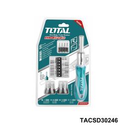 TOTAL jeu 24 tournevis + embouts TACSD30246
