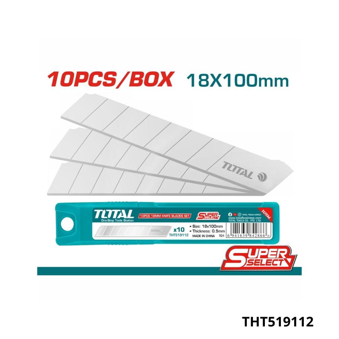 TOTAL jeu de 10 lames 18x100mm THT519112
