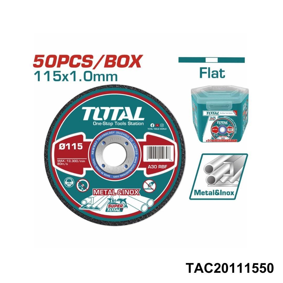 TOTAL disques abrasifs metal-inox 115X1.0mm TAC20111550