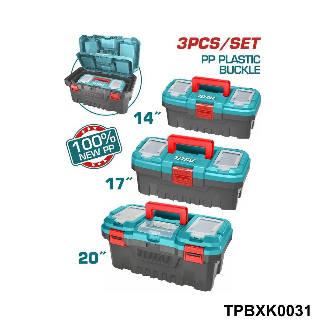 TOTAL Kit 3 caisse a outils plastique TPBXK0031