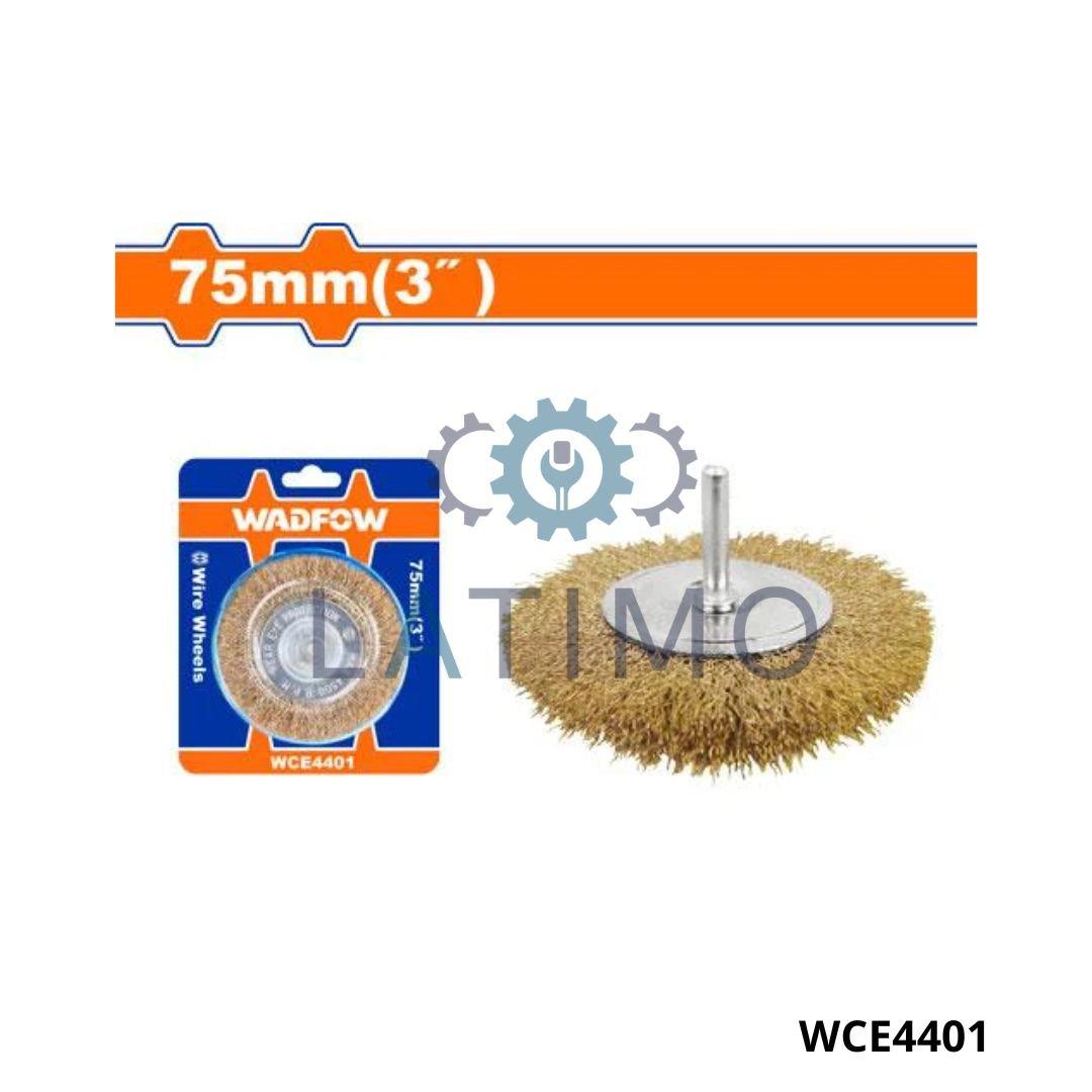 Wadfow Brosse mtq plate a tige 75mm WCE4401