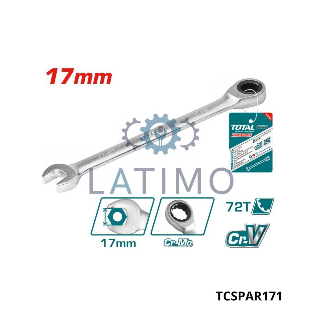 TOTAL Cle mixte a cliquet 17mm TCSPAR171