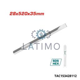 TOTAL Burin hex plat 28x520x35mm TAC153428112