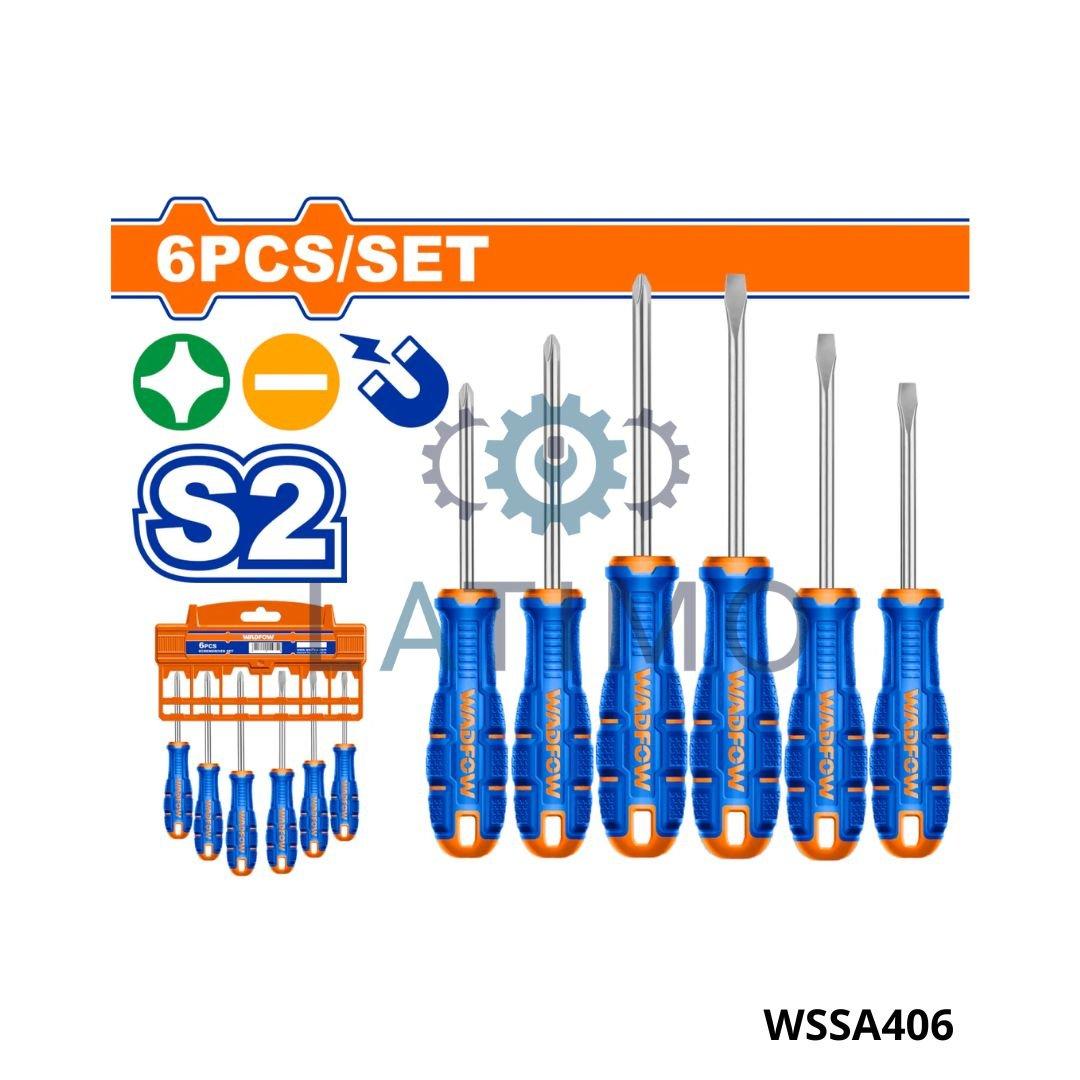 Wadfow Jeu de 6 tournevis pro s2 WSSA406