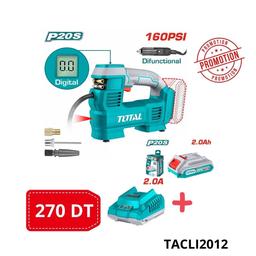 TOTAL Pack compresseur a batterie 11 bar