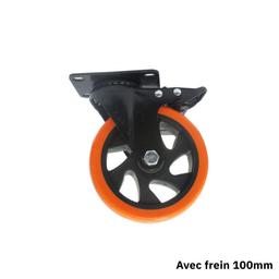 LATIMO Roue pivotante pvc 100mm