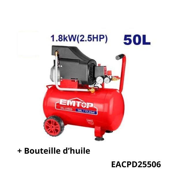 EMTOP Compresseur d’air 50l 2.5hp EACPD25506