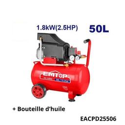 EMTOP Compresseur d’air 50l 2.5hp EACPD25506