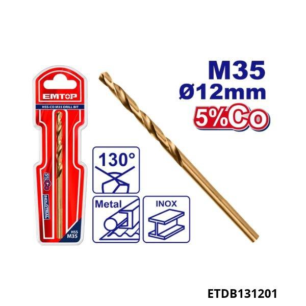 EMTOP Meche acier m35 hss 12mm ETDB131201