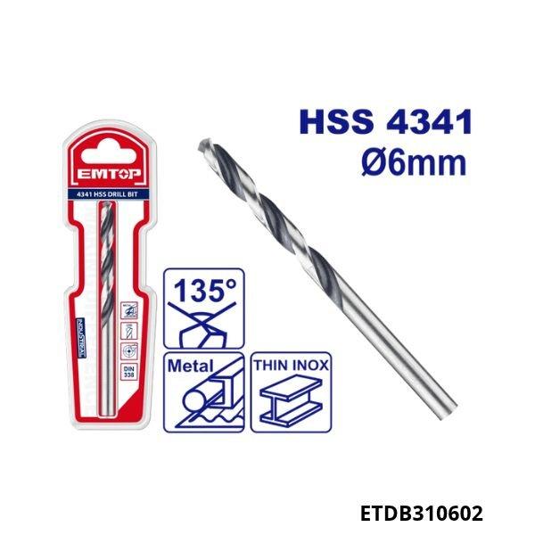 EMTOP Meche metal hss 6mm ETDB310602