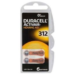 Bouton DURACELL HEARING AID Pour Appareils Auditifs ZA 312