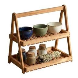 Etagère de rangement en bois 2 étages