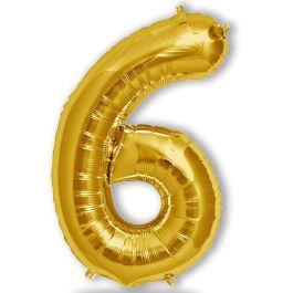 Anniversaire Chiffre 6 Doré