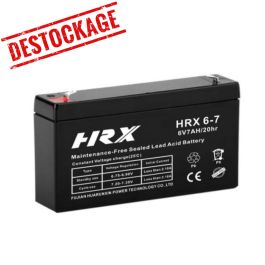 Batterie Plomb Rechargeable HRX 6V 7Ah