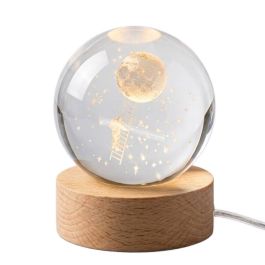 Boule Décorative Rotative Escalier vers la Lune en Cristal