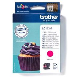 Brother Cartouche Jet d'Encre d'origine LC123M Magenta