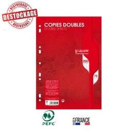 Copies Double CALLIGRAPHE Perforées Seyès 200 Pages A4 70G S Film
