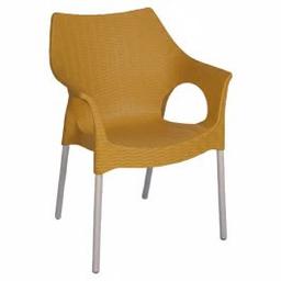 Amsterdame Fauteuil Avec Socle Aluminium Caramel