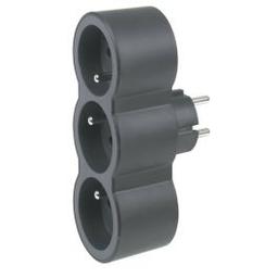 Fiche Triplite LEGRAND 3 Prises 2P+T Frontales Foncé