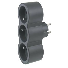 Fiche Triplite LEGRAND 3 Prises 2P+T Frontales Foncé