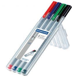 Boîte de 4 stylos STAEDTLER Triplus Fineliner