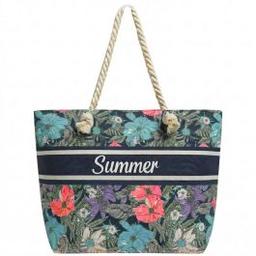 Cabas Estival Summer Floral Dark