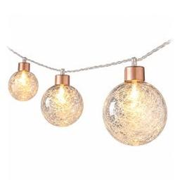 Guirlande Lumineuse LED à Boules PLATINET en Cotton Lumière Chaude