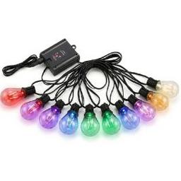 Guirlande Solaire Décorative Multicolore 10 Ampoules LED 6,5m