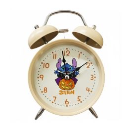Horloge-Réveil Métal Stitch Beige