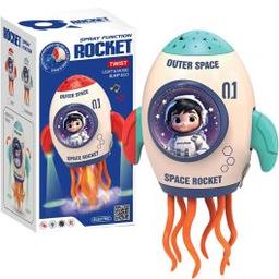 Jouet Bump & Go Space Rocket Musical Lumineux Turqoise