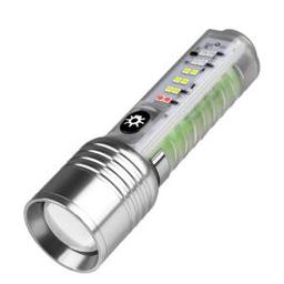 Torche Lampe LED Rechargeable 30W Multifonction Argent