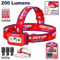 Frontale Lampe LED EMTOP EFLG013AAA8 200 Lumens