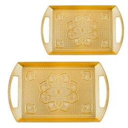 rectangulaires En Plastique Doré