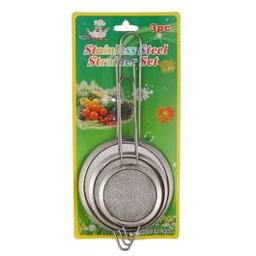 Passoires 3x de cuisine 7, 8, 10 cm Inox